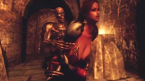 Beautiful Dickgirl Gives Herself To A Monster In The Castle, Skyrim Porn Cartoon