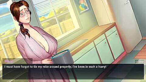 Bete In House In When Fater Was Not Present In Summertime Saga With Car Toon