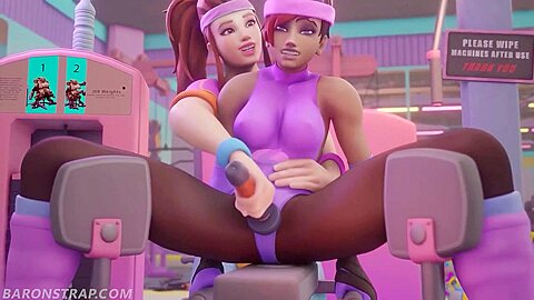 Brigitte Motivates Sombra In The Gym (baronstrap)