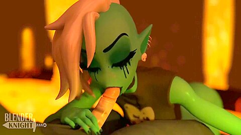 Green Beast Lord Dominator Gives A Great Blowjob