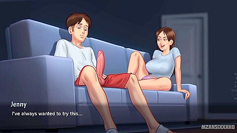 Jenny Gives Her Boyfriend A Foot Job Live On A Cam Show (summertime Saga Gameplay) – Car Toon