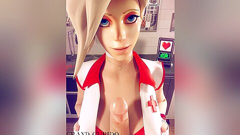 Mercy Providing First Help To Your Injured Cock