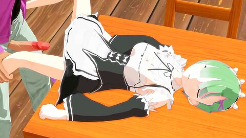Rem Hentai Re:zero Maid Girl Missionary, Blow Job And Anal Sex Mmd 3d