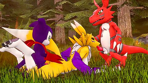 Renamon – Threesome With Guilmon And Impmon