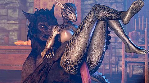 Argonian And Werewolf