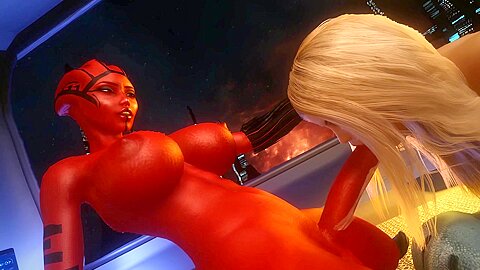 Asari And Other Futa Aliens Have Great Group Sex