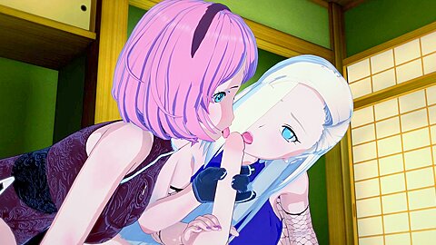 Beautiful 3d Hotties Sakura And Ino Share One Cock