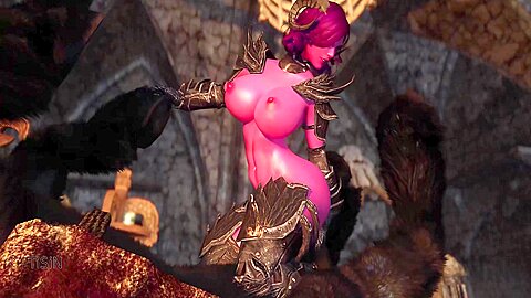 Demoness Has Fun With A Huge Horse Cock 2