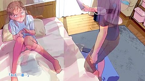 幼なじみの男子の部屋でオネショ見つかり写真を撮られて両手を拘束パイパンをクンニされ喉奥まで突き入れられて嵌められて中出しされています。