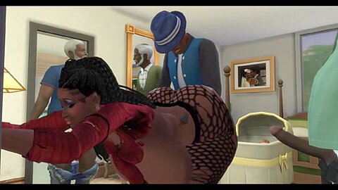 Ebony Cartoon Milf Hard Porn Video