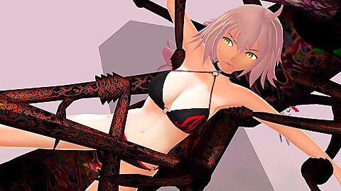 [o-dio Mmd] Beach Babe Alter Gets Ambushed By Giant Insect
