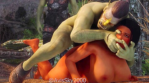 Orc Aggressively Fucks Redguard