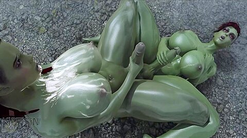 Orcs Futanari Step sisters Jerking Off And Cumming Together