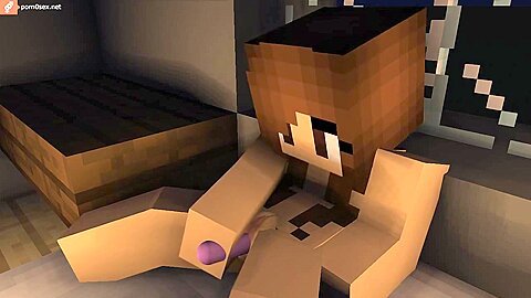 The Girl From The Minecraft Game Masturbates Pussy