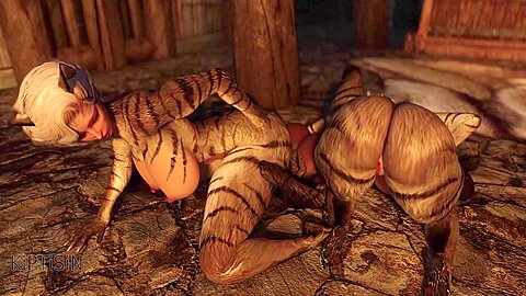 Three Juicy Catgirls Lick Each Other