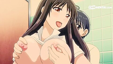 Your Cock Will Make Me Cum In The School Bathroom! – Hentai Porn
