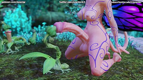 Butterfly Futa Fucks A Plant With Her Huge Dick