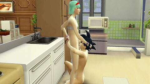 Green-haired Bitch Bulma Fucked With Cancer On The Table