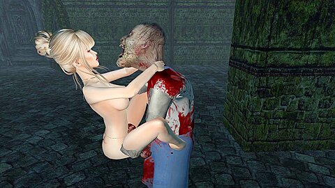 Human Female And Zombie