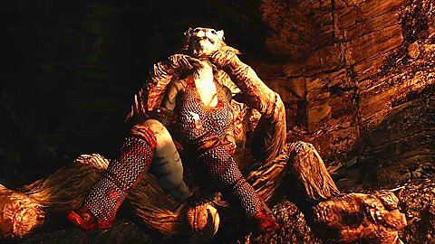 Khajiiti teen 18+ Takes A Massive Throbbing Troll Cock Up Her Ass
