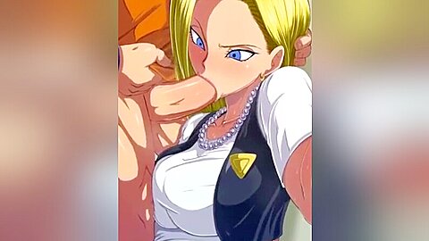 Oral Sex With A Blonde Android 18, She Sucks Cock Perfectly!