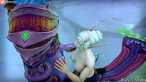Public Blowjob Of A Blonde Elf, Porn Cartoon World Of Warcraft