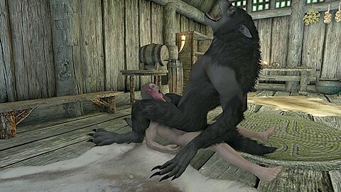 Skyrim Male Werewolf Forces Man To Fuck