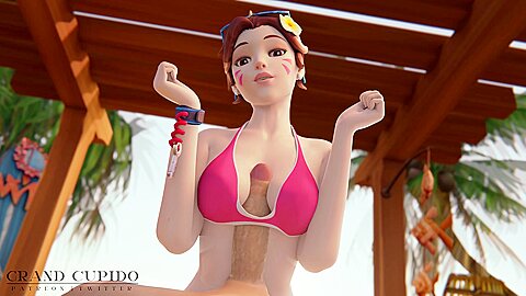 Uses Her Magic Boobs On The Beach